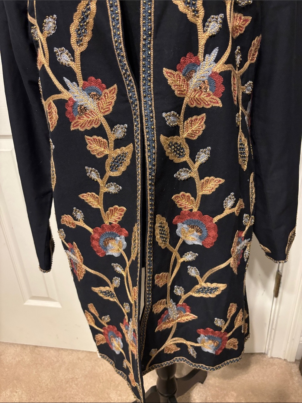 Soft Surroundings Embroidered Open Front Duster - Picture 3 of 9